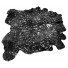 Horsy Cowhide rug Acid Effect Black/Silver